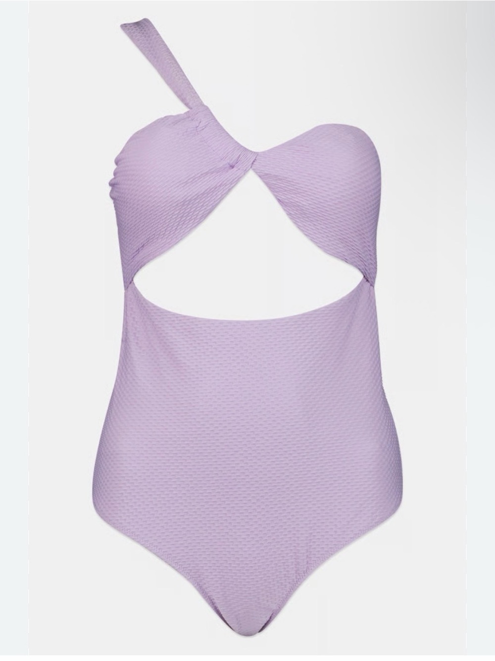Aerie Padded one shoulder Textured One Piece Swimsuit beach vacation pool NEW
